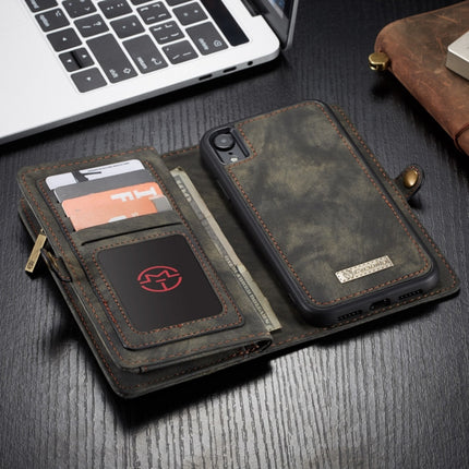 Für iPhone XR CaseMe Abnehmbare multifunktionale horizontale Flip-Ledertasche mit Kartensteckplatz &amp; Halter &amp; Reißverschluss-Geldbörse &amp; Bilderrahmen, Für iPhone XR, Für iPhone XR