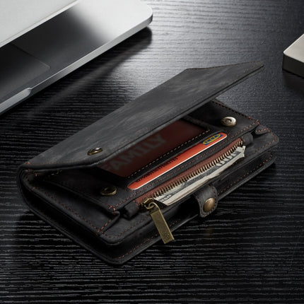 Für iPhone XR CaseMe Abnehmbare multifunktionale horizontale Flip-Ledertasche mit Kartensteckplatz &amp; Halter &amp; Reißverschluss-Geldbörse &amp; Bilderrahmen, Für iPhone XR, Für iPhone XR