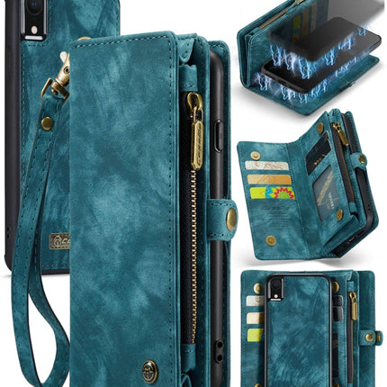 Für iPhone XR CaseMe Abnehmbare multifunktionale horizontale Flip-Ledertasche mit Kartensteckplatz &amp; Halter &amp; Reißverschluss-Geldbörse &amp; Bilderrahmen, Für iPhone XR, Für iPhone XR