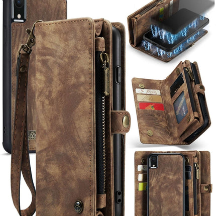 Für iPhone XR CaseMe Abnehmbare multifunktionale horizontale Flip-Ledertasche mit Kartensteckplatz &amp; Halter &amp; Reißverschluss-Geldbörse &amp; Bilderrahmen, Für iPhone XR, Für iPhone XR