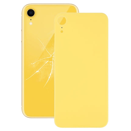 Reemplazo fácil de cubierta de batería trasera de vidrio con orificio de cámara grande con adhesivo para iPhone XR, para iPhone XR (sin desmontar), para iPhone XR (sin desmontar), para iPhone XR (reemplazo fácil)