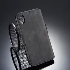 For iPhone XR DG.MING Retro Oil Side Horizontal Flip Case with Holder & Card Slots & Wallet, iPhone XR