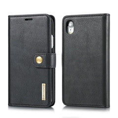 For iPhone XR DG.MING Crazy Horse Texture Flip Detachable Magnetic Leather Case with Holder & Card Slots & Wallet, For iPhone XR, iPhone XR