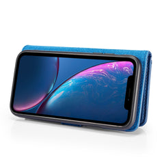 For iPhone XR DG.MING Crazy Horse Texture Flip Detachable Magnetic Leather Case with Holder & Card Slots & Wallet, For iPhone XR, iPhone XR