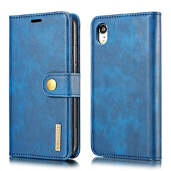 For iPhone XR DG.MING Crazy Horse Texture Flip Detachable Magnetic Leather Case with Holder & Card Slots & Wallet, For iPhone XR, iPhone XR