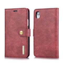 For iPhone XR DG.MING Crazy Horse Texture Flip Detachable Magnetic Leather Case with Holder & Card Slots & Wallet, For iPhone XR, iPhone XR