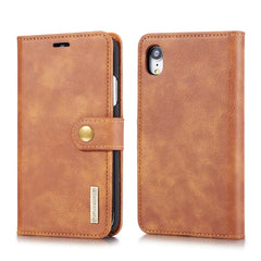 For iPhone XR DG.MING Crazy Horse Texture Flip Detachable Magnetic Leather Case with Holder & Card Slots & Wallet, For iPhone XR, iPhone XR