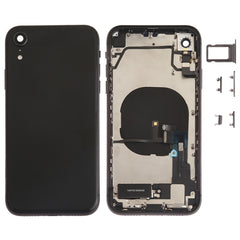 Battery Back Cover Assembly (with Side Keys & Speaker Ringer Buzzer & Motor & Camera Lens & Card Tray & Power Button + Volume Button + Charging Port + Signal Flex Cable & Wireless Charging Module) for iPhone XR, For iPhone XR (Full Assembly)