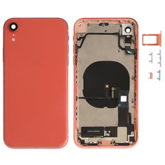 Battery Back Cover Assembly (with Side Keys & Speaker Ringer Buzzer & Motor & Camera Lens & Card Tray & Power Button + Volume Button + Charging Port + Signal Flex Cable & Wireless Charging Module) for iPhone XR, For iPhone XR (Full Assembly)