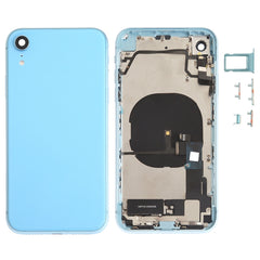 Battery Back Cover Assembly (with Side Keys & Speaker Ringer Buzzer & Motor & Camera Lens & Card Tray & Power Button + Volume Button + Charging Port + Signal Flex Cable & Wireless Charging Module) for iPhone XR, For iPhone XR (Full Assembly)