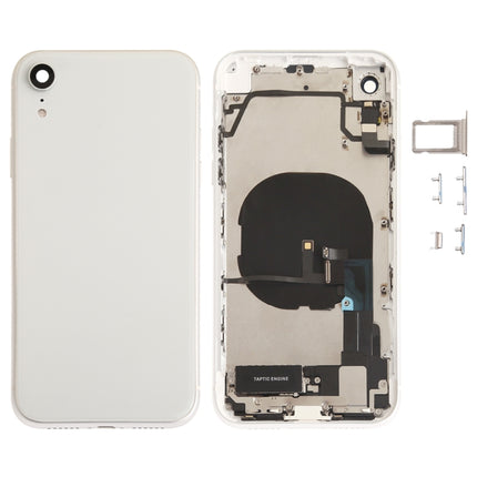 Battery Back Cover Assembly (with Side Keys & Speaker Ringer Buzzer & Motor & Camera Lens & Card Tray & Power Button + Volume Button + Charging Port + Signal Flex Cable & Wireless Charging Module) for iPhone XR, For iPhone XR (Full Assembly)           ...
