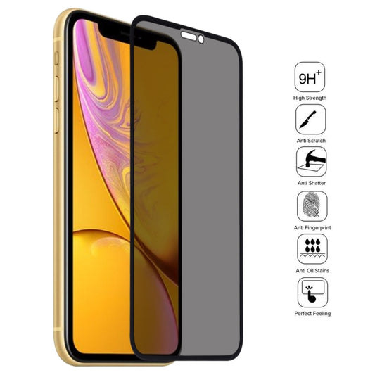 For iPhone XR 9H 6D Anti-peep Tempered Glass Film, For iPhone XR