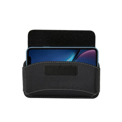 Riñonera de cuero portátil de tela Oxford universal para iPhone XR para hombres / Huawei Mate 20 Pro / teléfonos inteligentes de 5,5 pulgadas o menos