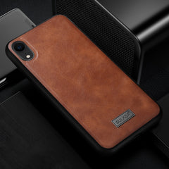 For iPhone XR SULADA Shockproof TPU + Handmade Leather Case