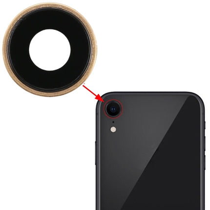Bisel de cámara trasera con cubierta de lente para iPhone XR, para iPhone XR (azul), para iPhone XR (oro rosa), para iPhone XR