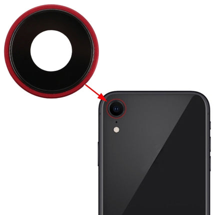 Bisel de cámara trasera con cubierta de lente para iPhone XR, para iPhone XR (azul), para iPhone XR (oro rosa), para iPhone XR