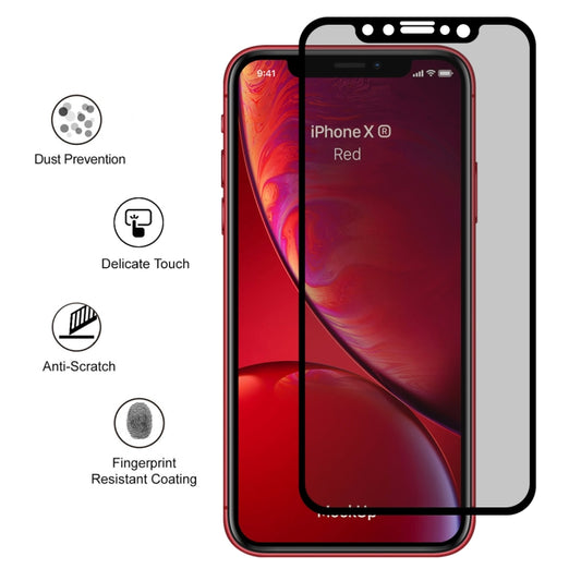 For iPhone 11 / XR ENKAY Hat-Prince 0.26mm 9H 6D Privacy Anti-glare Full Screen Tempered Glass Film, iPhone XR