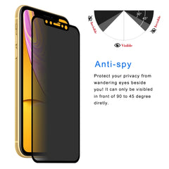 For iPhone 11 / XR ENKAY Hat-Prince 0.26mm 9H 6D Privacy Anti-glare Full Screen Tempered Glass Film, iPhone XR