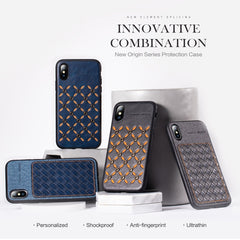 For iPhone X / XS ROCK Origin Series Business TPU + PU Protective Case, For XS / X