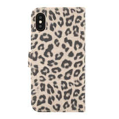 For iPhone XS Leopard Pattern Horizontal Flip Leather Case with Holder & Card Slots, For XS