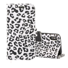 For iPhone XS Leopard Pattern Horizontal Flip Leather Case with Holder & Card Slots, For XS