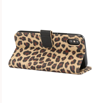 For iPhone XS Leopard Pattern Horizontal Flip Leather Case with Holder & Card Slots, For XS