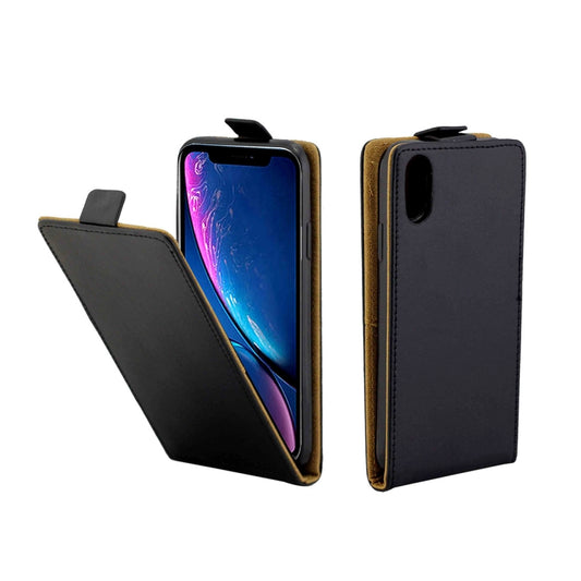 For iPhone XR Business Style Vertical Flip TPU Leather Case with Card Slot, For XR