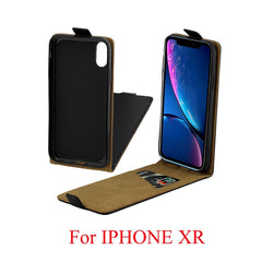 Für iPhone XR Business Style Vertical Flip TPU Lederhülle mit Kartensteckplatz, Für XR