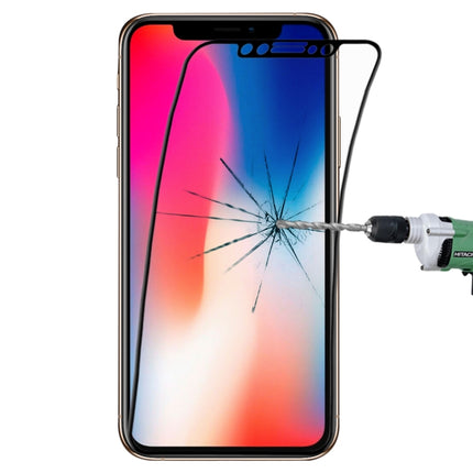 For iPhone 11 Pro / XS / X 0.1mm 9H Full Screen Flexible Fiber Tempered Glass Film, For iPhone 11 Pro / XS / X Black, For iPhone 11 Pro / XS / X  White