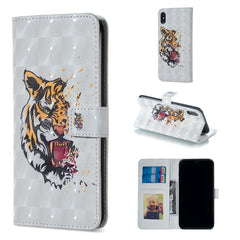 For iPhone X Half Flower Pattern Horizontal Flip Leather Case with Holder & Card Slots & Photo Frame & Wallet, iPhone X