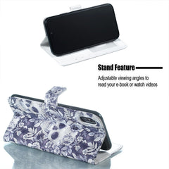 For iPhone X Half Flower Pattern Horizontal Flip Leather Case with Holder & Card Slots & Photo Frame & Wallet, iPhone X