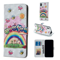 For iPhone X Half Flower Pattern Horizontal Flip Leather Case with Holder & Card Slots & Photo Frame & Wallet, iPhone X