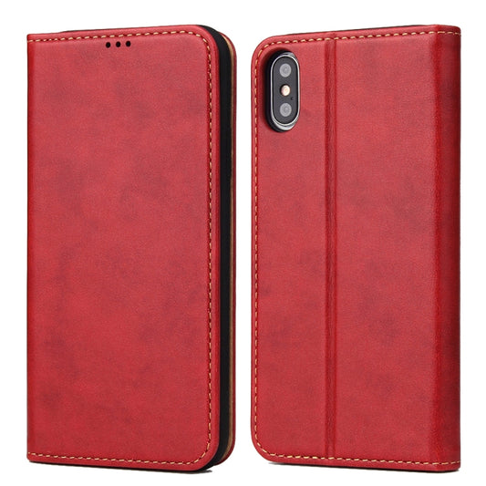 For iPhone X / XS Horizontal Flip PU Leather Case with Holder & Card Slots & Wallet