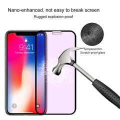 For iPhone 11 Pro / XS / X Anti-scratch 9H 10D Full Screen Purple-ray Tempered Glass Film, iPhone XS / X