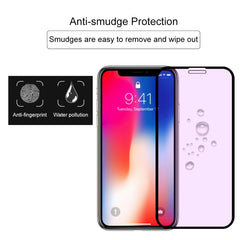 For iPhone 11 Pro / XS / X Anti-scratch 9H 10D Full Screen Purple-ray Tempered Glass Film, iPhone XS / X