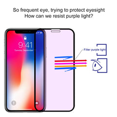 For iPhone 11 Pro / XS / X Anti-scratch 9H 10D Full Screen Purple-ray Tempered Glass Film, iPhone XS / X