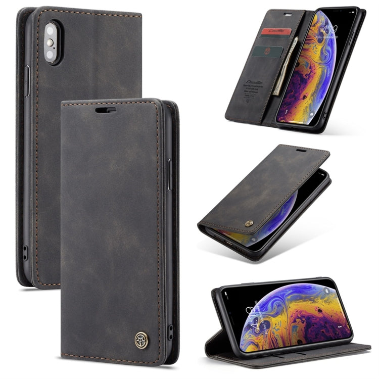 For iPhone X / XS CaseMe-013 Multifunctional Retro Frosted Horizontal Flip Leather Case with Card Slot & Holder & Wallet, For iPhone X / XS