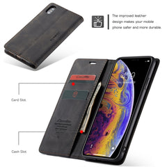 For iPhone X / XS CaseMe-013 Multifunctional Retro Frosted Horizontal Flip Leather Case with Card Slot & Holder & Wallet, For iPhone X / XS