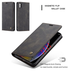 For iPhone X / XS CaseMe-013 Multifunctional Retro Frosted Horizontal Flip Leather Case with Card Slot & Holder & Wallet, For iPhone X / XS