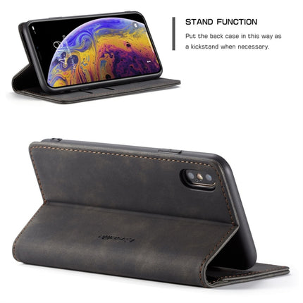 Für iPhone X / XS CaseMe-013 Multifunktionale Retro Frosted Horizontal Flip Ledertasche mit Kartensteckplatz &amp; Halter &amp; Geldbörse, Für iPhone X / XS