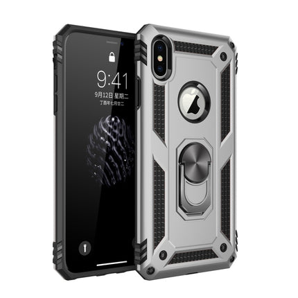 Para iPhone X/XS Sergeant Armor Funda protectora a prueba de golpes de TPU + PC con soporte giratorio de 360 ​​grados, para iPhone X/XS