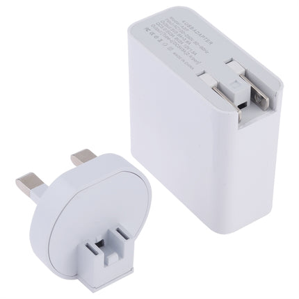 A3P 3A Max. Ausgangsleistung USB-C / Typ-C + QC3.0 + Dual USB 4 Ports Wand-Reiseladegerät, UK-Stecker, UK-Stecker
