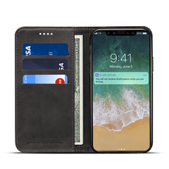 Für iPhone X / XS Suteni Calf Texture Horizontal Flip Ledertasche mit Halter &amp; Kartenfächern &amp; Geldbörse, iPhone X / XS