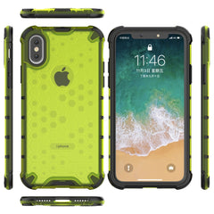 Für iPhone X / XS Stoßfeste Honeycomb PC + TPU-Schutzhülle, für iPhone X / XS