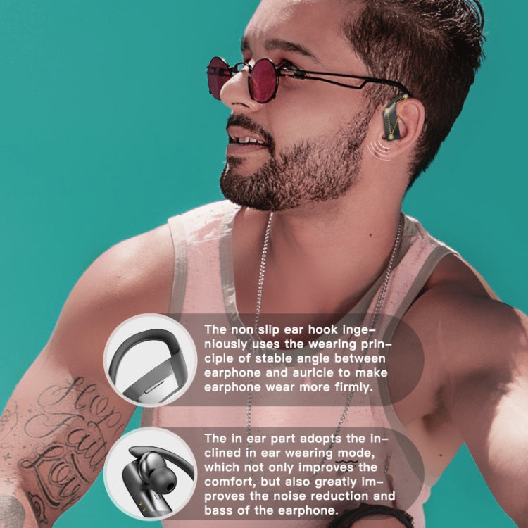 258 Wireless Ear-mounted Bluetooth Earphone with Charging Box & Digital Display, Support Touch & HD Call & Voice Assistant & NFC, MD03 Black, 258 White