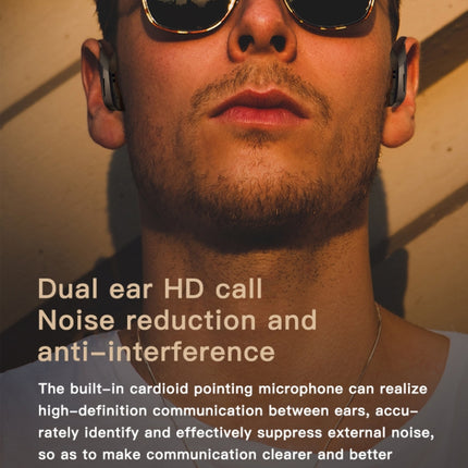 258 Wireless Ear-mounted Bluetooth Earphone with Charging Box & Digital Display, Support Touch & HD Call & Voice Assistant & NFC, MD03 Black, 258 White