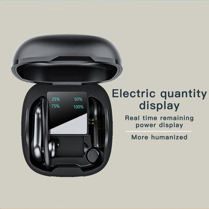 258 Wireless Ear-mounted Bluetooth Earphone with Charging Box & Digital Display, Support Touch & HD Call & Voice Assistant & NFC, MD03 Black, 258 White