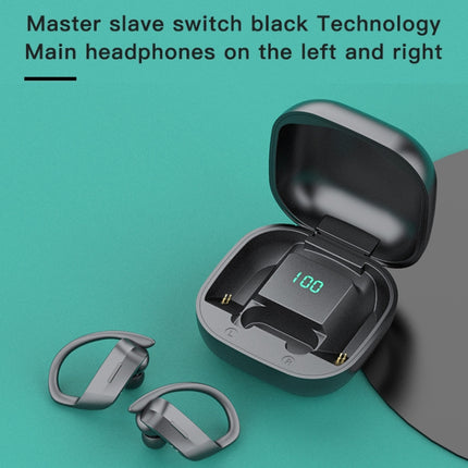 258 Wireless Ear-mounted Bluetooth Earphone with Charging Box & Digital Display, Support Touch & HD Call & Voice Assistant & NFC, MD03 Black, 258 White