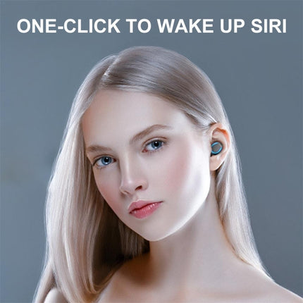 Auriculares Bluetooth con cancelación de ruido inteligente F9-5 con estuche de carga, compatible con pantalla LED de tres pantallas, llamadas HD, batería externa y Siri, F9-5 negro, F9-5 blanco