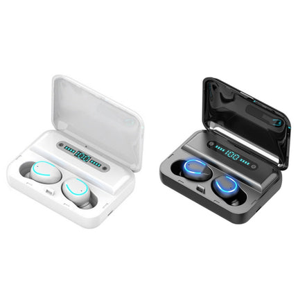 F9-5 Intelligenter Bluetooth-Ohrhörer mit Geräuschunterdrückung und Touch-Funktion mit Ladebox, unterstützt LED-Stromanzeige mit drei Bildschirmen und HD-Anrufen sowie Powerbank und Siri, F9-5 Schwarz, F9-5 Weiß